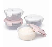 Punorric 4-Piece Clear Pizza Dough Proofing Box Dough Proofer & Bread Proofing Box, Stackable Small Dough Proofing Storage Organizer with Lid Pizza Making Accessories