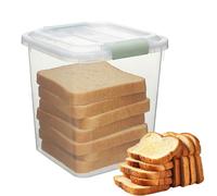 Punorric Bread Bin - Plastic Bread Storage Containers, Clear Bread Bins for Kitchen, Airtight Breadbin for Homemade Toast, Bagel, Donut Cookies Kitchen Containers for Counter Corner, Cabinet - Green