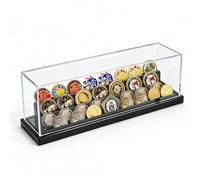 Punorric Challenge Coin Display with lid, Acrylic Coin Display Stand for Military Display Stand Collection, Matte Black Desktop Shelf Organiser, Commemorative Storage Rack (Coins Not Included)