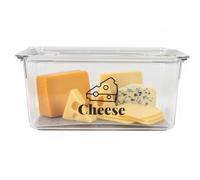 Punorric Cheese Storage for Fridge 3.5L Clear Cheese Container with Lid, Airtight Storage Box with Drain Tray, Stackable Mold-Resistant Fridge Organiser for Chunks & Slices, BPA-Free