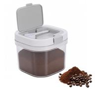 Punorric Coffee Bean Storage Container, 800 ML Airtight Coffee Container with Magnetic Spoon and Lid, Transparent Plastic Kitchen Food Storage Container for Tea, Flour, Cereal, Sugar, BPA-Free