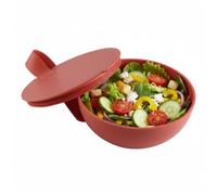 Punorric Make & Take Salad Bowl with Lid 1L Plastic Lunch Box for Adults, Airtight Portable Salad Containers for Lunch, Leakproof Bento Box with Secure Click Closing, Dishwasher & Microwave Safe