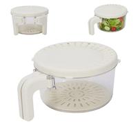 Punorric Small Salad Spinner - Compact Small Colander & Fruit Washer, Lettuce Spinner Collapsible Colander Food Storage BPA-Free, Space-Saving for Kitchen Dining Table Gift Givers