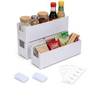 Punorric Spice Rack Organiser - Kitchen Cupboard Organiser & Spice Rack for Inside Cupboard for Kitchen, Bathroom, Living Room, Home, Non-Slip Coffee Station for for Cabinets, Countertop