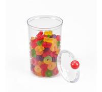 Punorric Sweet Jars with Lids, 2000ml Empty Sweet Jars, Airtight Plastic Storage Containers for Candy/Coffee Beans/Dry Food, Pick and Mix Stand & Kitchen Storage Containers