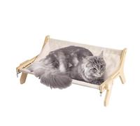 Punpola per finestra di gatto, amata della finestra del gatto - Coperchio lavabile in lavatrice Amerca in legno a doppia faccia,Forniture per animali domestici, sedile di riposo della finestra per tut