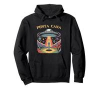 Punta Cana Alien UFO Abduction Retro Sci-Fi Art Pullover Hoodie