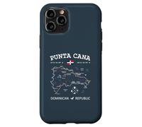 Punta Cana Dominican Republic Map Flag Travel Coordinates Case for iPhone 11 Pro