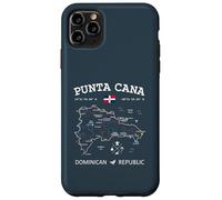 Punta Cana Dominican Republic Map Flag Travel Coordinates Case for iPhone 11 Pro Max