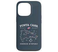Punta Cana Dominican Republic Map Flag Travel Coordinates Case for iPhone 13 Pro