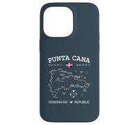 Punta Cana Dominican Republic Map Flag Travel Coordinates Case for iPhone 14 Pro Max