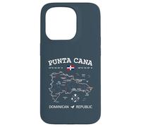 Punta Cana Dominican Republic Map Flag Travel Coordinates Case for iPhone 15 Pro