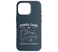 Punta Cana Dominican Republic Map Flag Travel Coordinates Case for iPhone 16 Pro