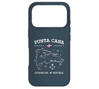 Punta Cana Dominican Republic Map Flag Travel Coordinates Case for iPhone 17 Pro