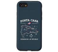Punta Cana Dominican Republic Map Flag Travel Coordinates Case for iPhone SE (2020) / 7/8