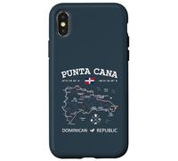 Punta Cana Dominican Republic Map Flag Travel Coordinates Case for iPhone X/XS