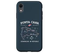 Punta Cana Dominican Republic Map Flag Travel Coordinates Case for iPhone XR
