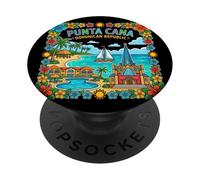 Punta Cana Dominican Travel Souvenir Landmark Tourist Gift PopSockets Adhesive PopGrip
