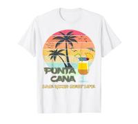 Punta Cana Palms Cocktail Beach Dominican Republic Souvenir Value Graphic T-Shirt, Men, White, M