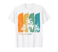 Punta Cana Palms Party Caribbean Souvenir Dominican Republic Value Graphic T-Shirt, Men, White, L