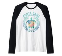 Punta Cana Tropical Sea Turtle Tribal Mandala Shell Raglan Baseball Tee