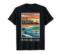 Punta del Este Uruguay Oceanfront Skyline Vintage Travel T-Shirt