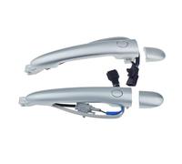 Punxdda Car Exterior Door Handle for Koleos 2009-2018 for Espace IV 80611JZ00 80647JY01A Smooth Silver Outside Door Handle Entry Front Rear Left Right(Front Pair)