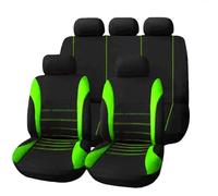 Punxdda Car Seat Covers Car Seat Cover Polyester Fabric 2/4/9 Piece Set Four Season Universal Front/Rear Car Seat Cushion(5 seat green)