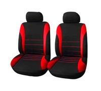 Punxdda Car Seat Covers Car Seat Cover Polyester Fabric 2/4/9 Piece Set Four Season Universal Front/Rear Car Seat Cushion(2 seat red)