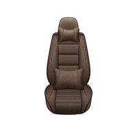 Punxdda Car Seat Covers For Focus MK2 For Edge For Explorer Ecosport Escape Fiesta Universal Style Full Coverage Flax Car Seat Cover Car Seat Covers Full Set(Coffee 5 Seat)