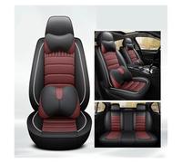 Punxdda Car Seat Covers For VW Polo For Atlas For Jetta For Bora For Eos Sharan Variant Beetle For Scirocco UP 3D Full Coverage Car Seat Cover Car Seat Covers Full Set(Wine Red Pillow)