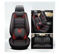Punxdda Car Seat Covers For VW Polo For Atlas For Jetta For Bora For Eos Sharan Variant Beetle For Scirocco UP 3D Full Coverage Car Seat Cover Car Seat Covers Full Set(Black Red Pillow)