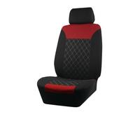 Punxdda Car Seat Covers Universal Polyester Quilted Embroidery Car Seat Cover Interior Accessories Car Seat Covers Full Set(Red C)