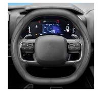 Punxdda Car Steering Wheel Cover (F) - Leather, Universal Fit, Non-slip, Breathable, Comfort Grip for Dacia Duster 2024 2025