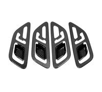 Punxdda Console Panel Trim for Benz E-Class W214 2024 2025 Carbon Black Interior Door Handles Cover Trim ABS Car Accessories 4pcs