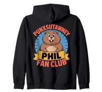 Punxsutawney Phil Fan Club Groundhog Day Zip Hoodie
