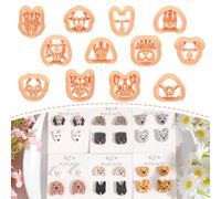 Puocaon Animal Stud Clay Cutters - 12 Pcs Dogs Clay Cutters for Polymer Clay Earrings, Cute Puppy Shape Polymer Clay Cutters, Shepherd Dog Datchshund Jewelry Clay Cutters