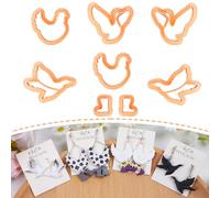Puocaon Farm Polymer Clay Cutters - 8 Pcs Chicken, Goose, Duck & Boot Earring Cutters