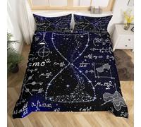 PUOJIEAT 3D Double Duvet Cover Physics Formula Soft Microfiber Bedding Sets Physics Quilt Cover 200x200 cm and 2 Pillowcases 50x75 cm Adults Kids Printed Bedroom Bed Set w.8627