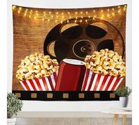 PUOJIEAT 3D Movie Theater Tapestry Popcorn Tapestries Wall Hangings Large Tapestry Wall Hanging Art for Bedroom Living Room Home Décor 300x250 cm 3264-GT