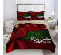 PUOJIEAT 3D Super King Duvet Cover Christmas Soft Microfiber Bedding Sets Reversible Christmas Quilt Cover 260x220 cm and 2 Pillowcases 50x75 cm Adults Printed Bedroom Bed Set r.6442