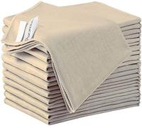 Puomue 12 Pack Microfiber Glass Cleaning Cloth, 12 Inch X 16 Inch, Lint Free Quickly Clean Windows, Mirrors, Glasses, Phone Screens, Camera Lenses, Camel