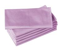 Puomue 6 Pack Microfiber Glass Cleaning Cloth, 16 Inch X 16 Inch, Lint Free Quickly Clean Window, Glasses, Windshields, Mirrors, and Stainless Steel, Pink