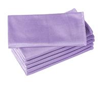 Puomue 6 Pack Microfiber Glass Cleaning Cloth, 16 Inch X 16 Inch, Lint Free Quickly Clean Window, Glasses, Windshields, Mirrors, and Stainless Steel, Purple