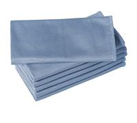 Puomue 6 Pack Microfiber Glass Cleaning Cloth, 16 Inch X 16 Inch, Lint Free Quickly Clean Window, Glasses, Windshields, Mirrors, and Stainless Steel, Dark Blue