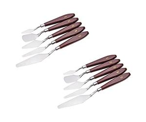 Puooifrty 10PCS Baking Cake Tools Mixing Oil Paint Palette Decorating Stainless Steel Art Oil Painting