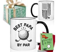 Puouoonyi Golf Gifts for Dad - Best Papa by Par Coffee Mug 11oz, Golf Gift for Men, Gifts for Dad, Golfing Gift for Men Father on Father’s Day Birthday Christmas