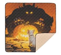 Pup by Jack - O - Lantern & Shadowy Beast Soft Padded Baby Gym & Activity Mat for Indoor Outdoor Lightweight Playroom Activity Mat for Newborns Babies Infants Toddlers, 50'' x 50''