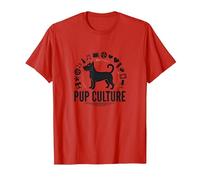 Pup Culture: Dog Lover's Entertainment Icon Collection T-Shirt, Men, Red, S