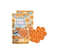 Pup Fun Edible Licker Bone 3pk X Pack Of 2- Mango Flavour - Can Be Enjoyed Immediately, Or Frozen To Last Longer - Added Calcium For Bones And Teeth. Added Prebiotics To Help Support Digestions